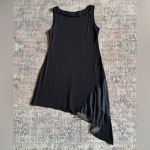 Dina Bar-el Black Vintage Y2K Asymmetrical Hem Mini Dress Size Small